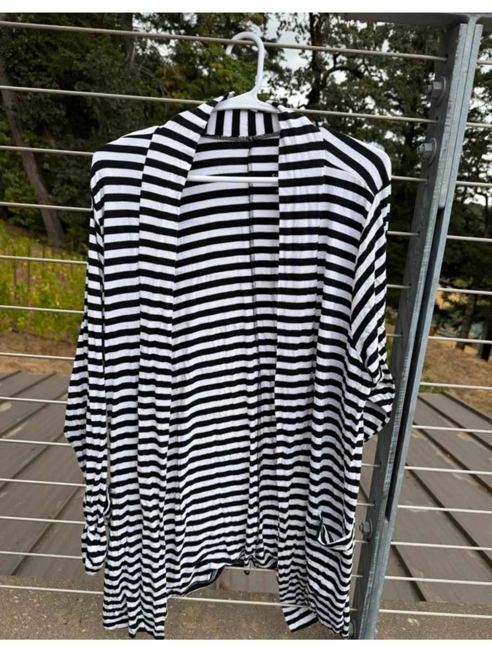 Torrid Super Soft black and white stripe cardigan size 2